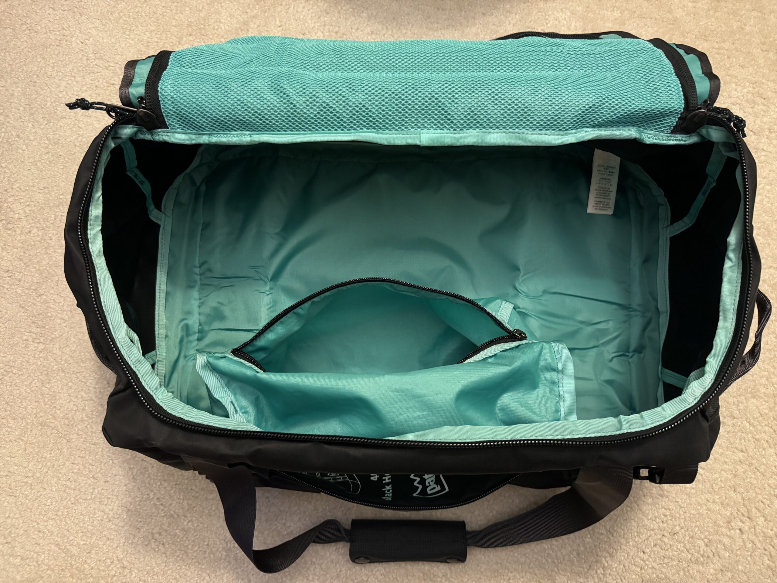 How to Compact the Patagonia Black Hole 40L Duffel Bag Step 1