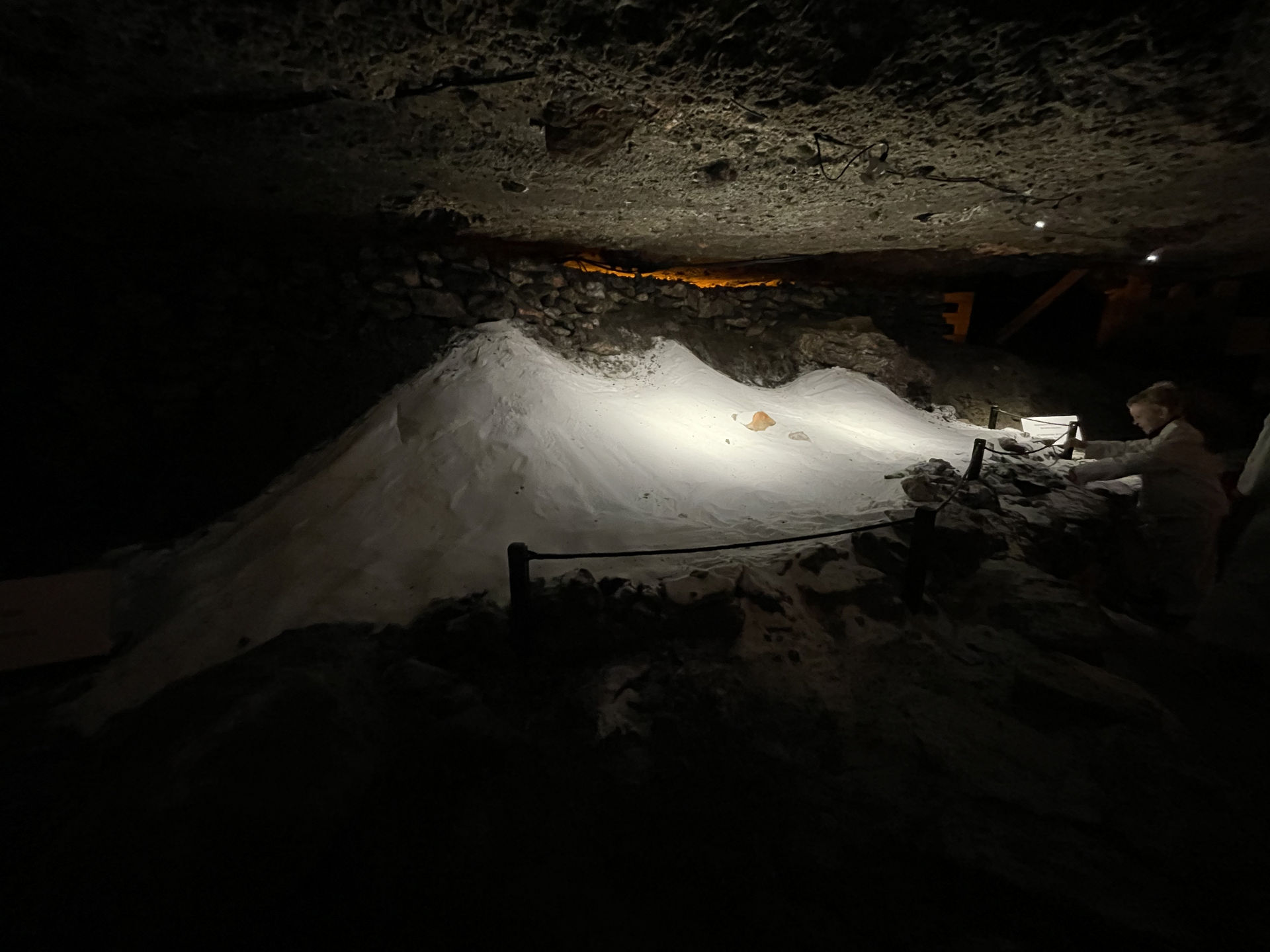 Large amount of salt inside Salzwelten Hallstatt salt mine tour