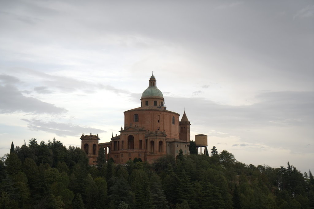 Santuario di Madonna di San Luca with San Luca Express Bologna Italy