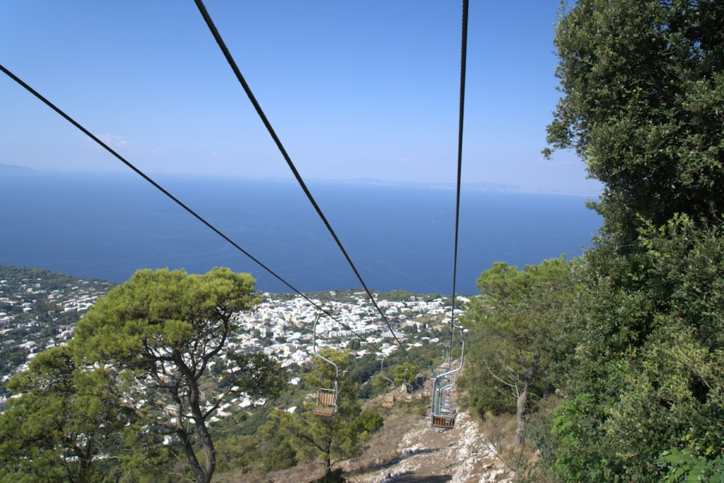 Monte Solaro Chair Lift in Anacapri, Capri, Italy