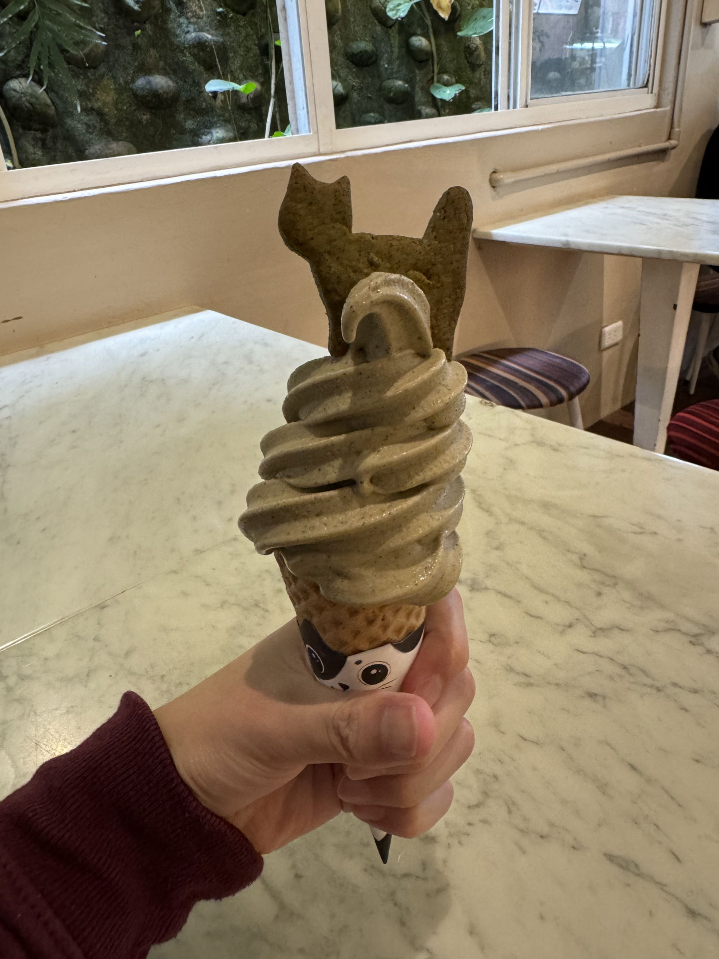 Taipei Maokong Tea House Oolong Soft Serve Ice Cream