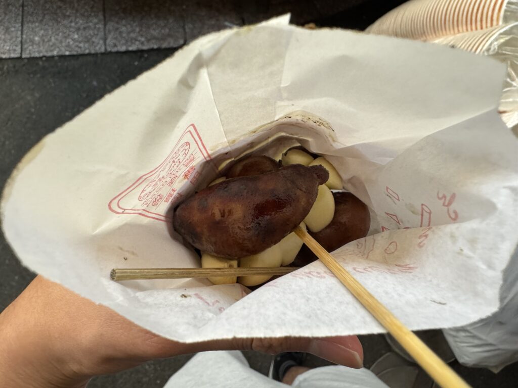Grilled Sausages with Garlic